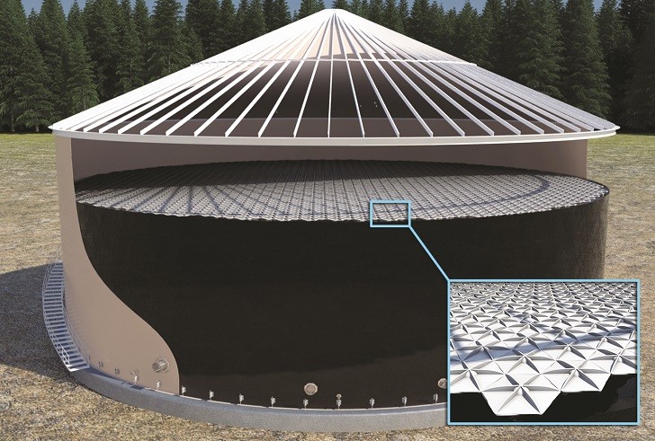 Low-density floating roof reduces tank vent emissions
