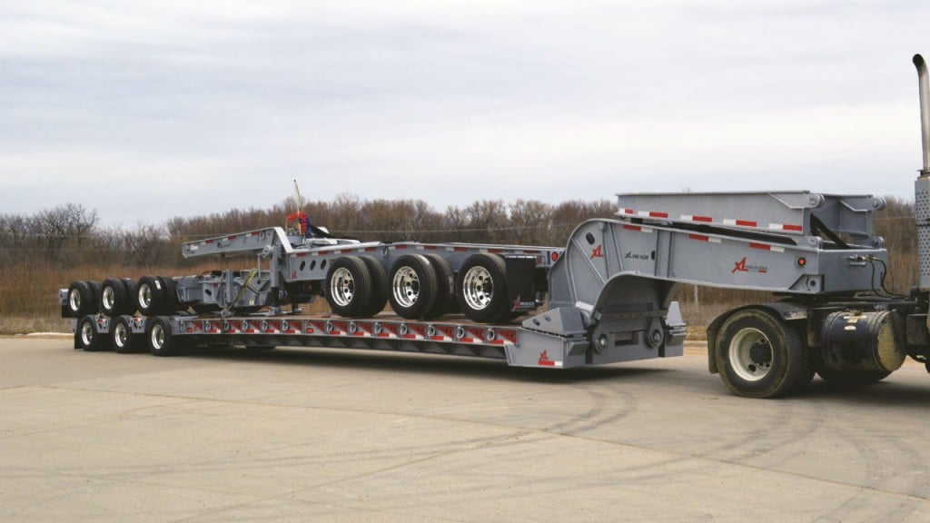 The XL 140 Hydraulic Detachable Extendable 13-Axle trailer.