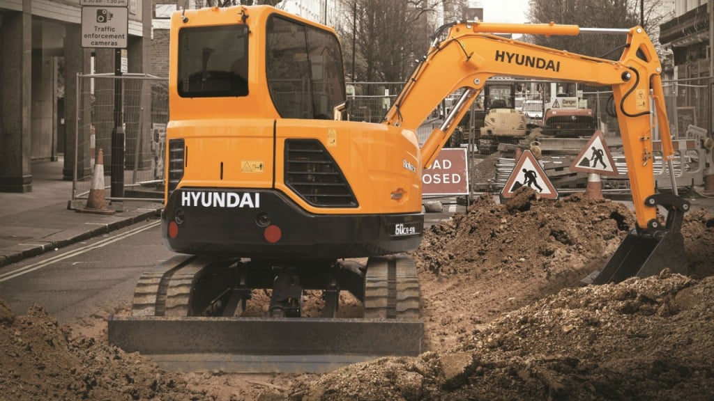 R60CR-9A compact excavator.