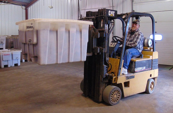 ShipShape Container on Forklift at Dramm Corp.