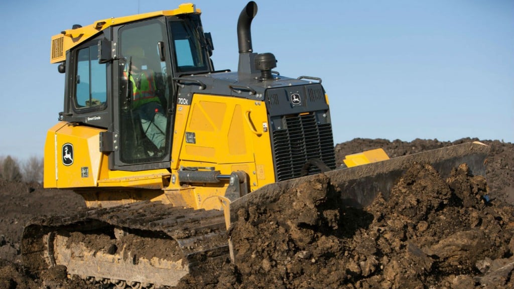 The 700K SmartGrade crawler dozer is fully integrated with the Topcon 3D-MC2 Grade Control System into the machine cabin, structures, and software improving jobsite accuracy and quality of work. 