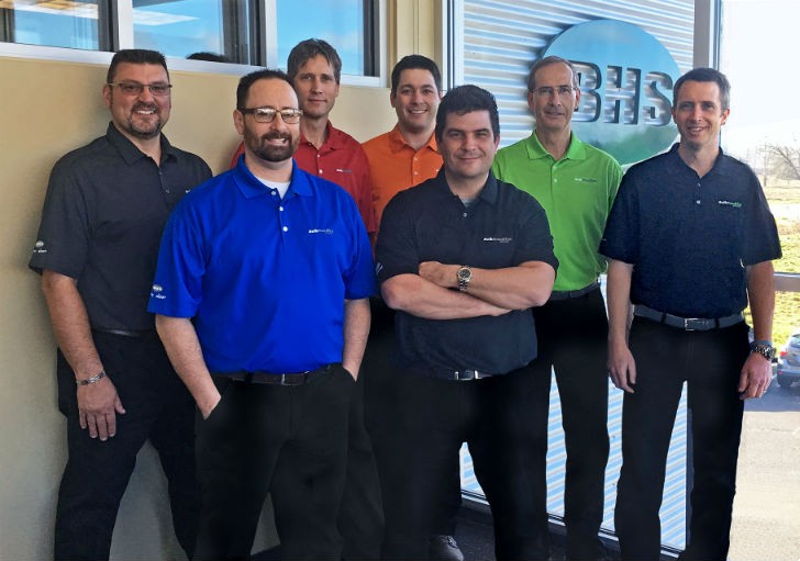 The BHS North American Sales Team (Left to Right):  Ken Smakula, Rich Reardon, Richard Sweet, Randy Roy, James Haidos, Eric Winkler and Travis Curtis.