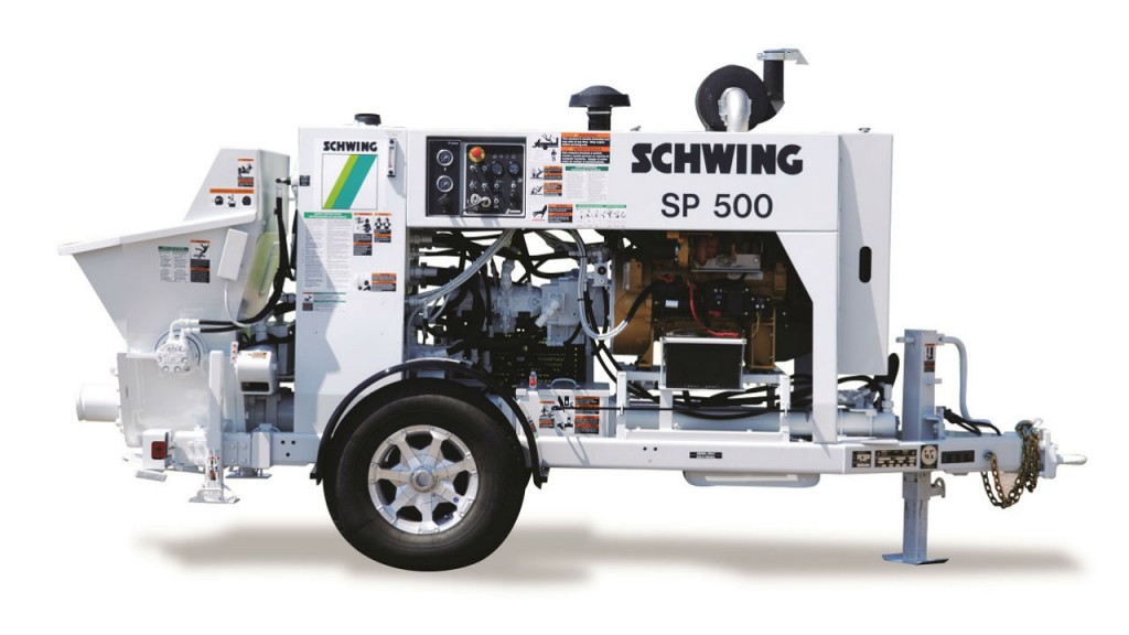 SP 500 stationary concrete pump is a versatile machine with CAT C3.4B diesel engine.