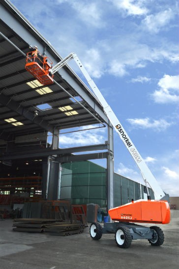 Snorkel 660SJ  mid-size telescopic boom lift.