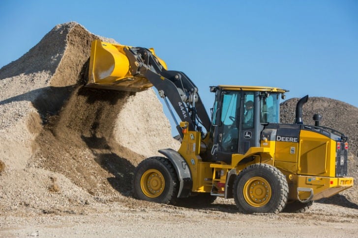 The loaders implement excavator-style hydraulics that sense the load and deliver the flow needed.