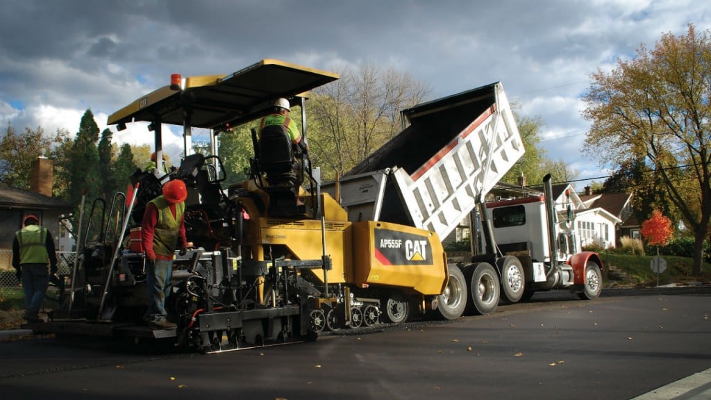 The AP500F and AP555F pavers use the Cat C4.4 ACERT engine.