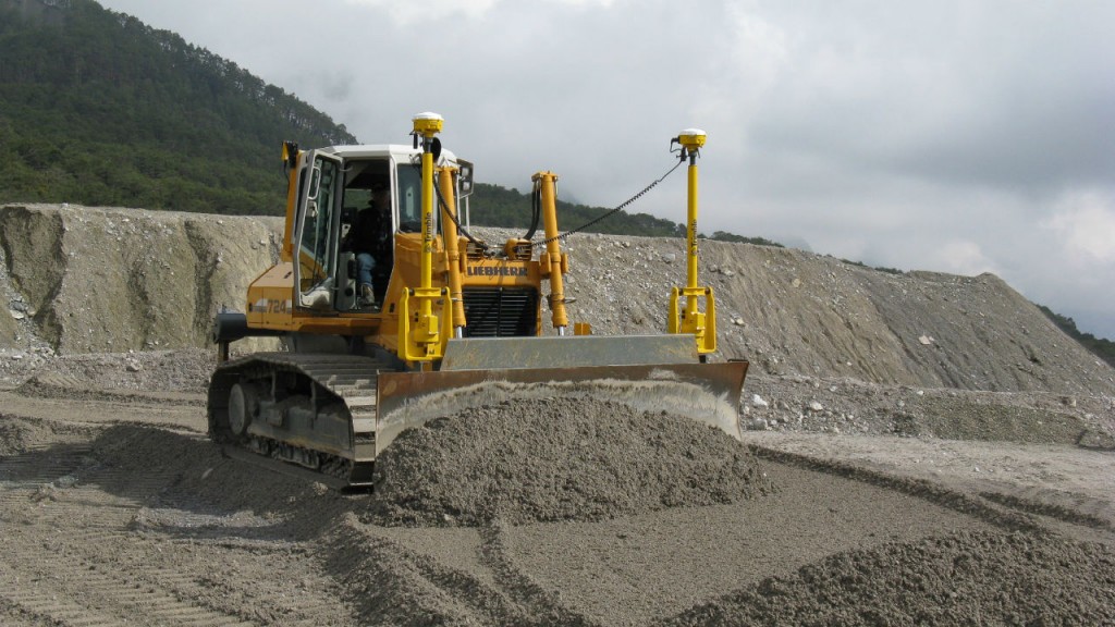 Liebherr with GCS900 Dual GPS dozer