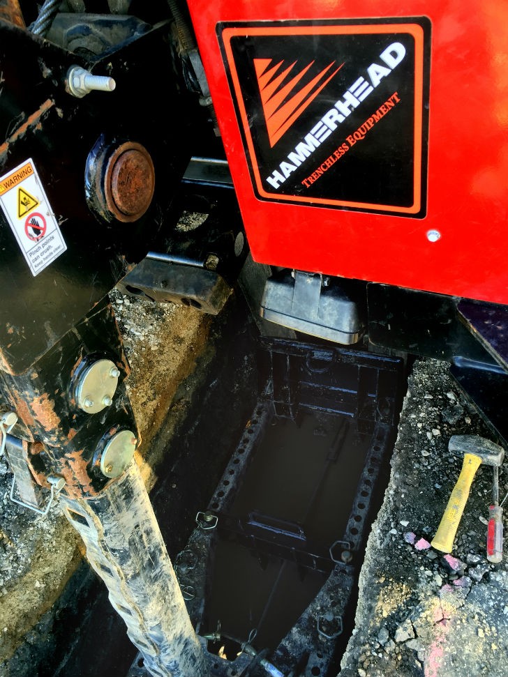 Same Path gas line slitting technology is designed for use with the HammerHead line of HydroGuide cable winches. Same Path gas line slitting technology is designed for use with the HammerHead line of HydroGuide cable winches.