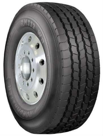The Roadmaster RM332 WB has a specially designed rib-type tread pattern to withstand the rigors of heavy haul driving, on- or off-road, while also providing long tread life and even wear.