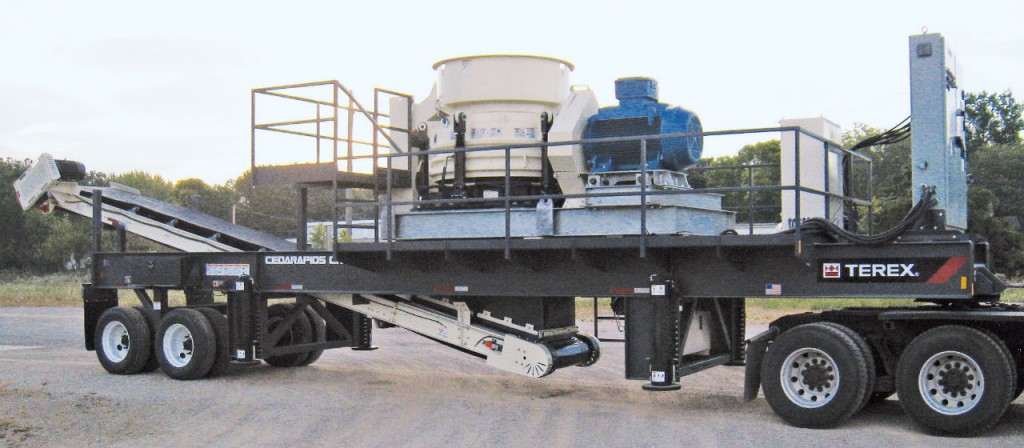 Terex Cedarapids CRC1150 portable cone plant.