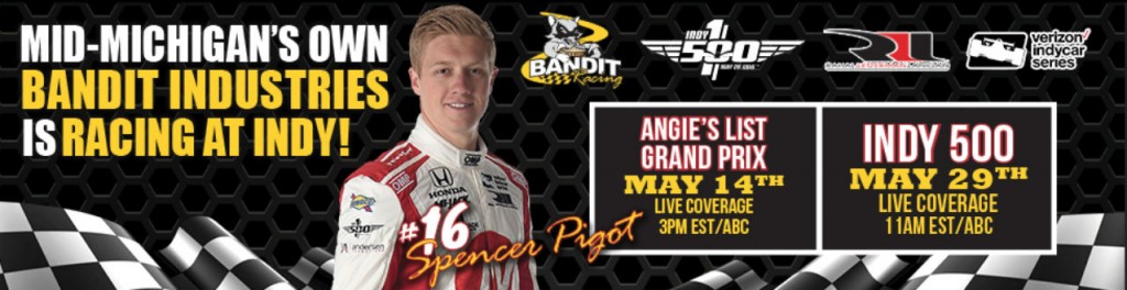 Bandit Industries is sponsoring Rahal Letterman Lanigan Racing’s Spencer Pigot to race in 2016 Indy Grand Prix and Indy 500.