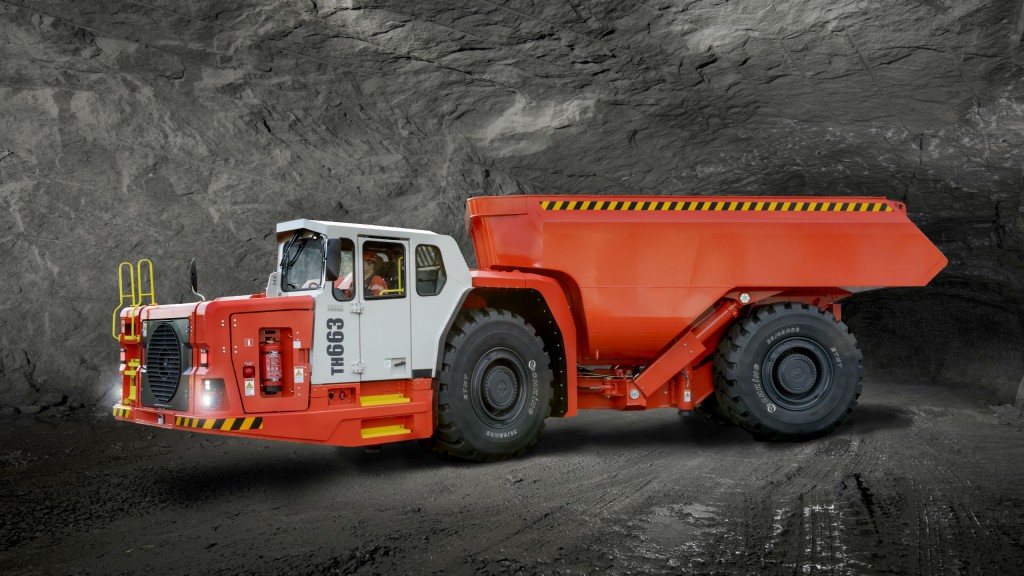 Sandvik’s new TH663 underground truck, incorporated the 16-liter TAD1643VE-B Volvo Penta engine.
