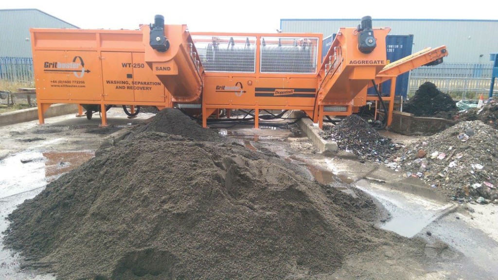 Gritbuster WT-250 road sweepings recycling system