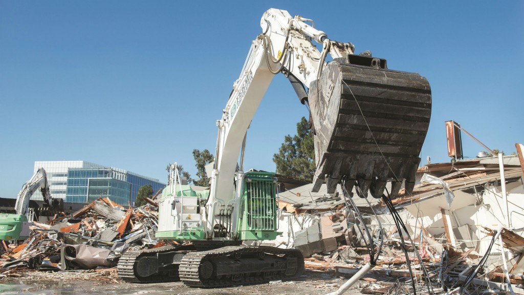 Volvo EC350EL fleet of 20 excavators specially modified for demolition