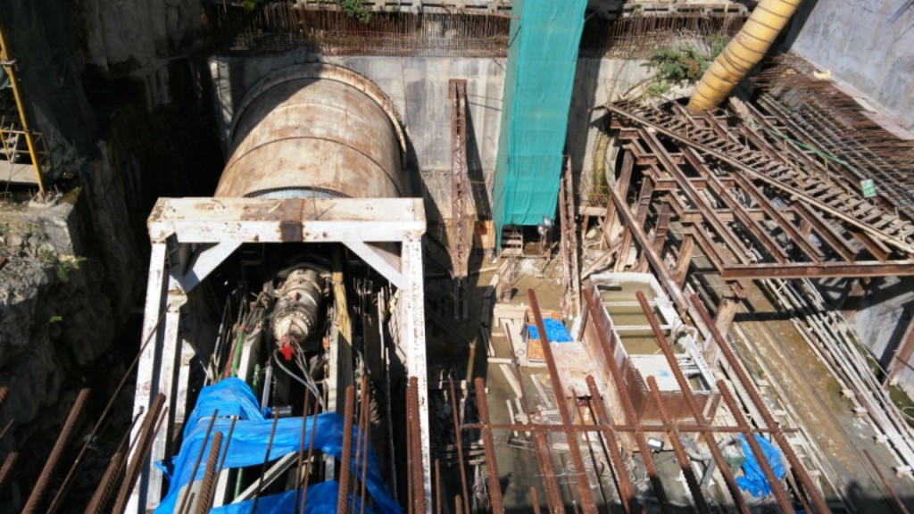 EPB Kaveri in the launch pit at Chickpet in March 2015 EPB Kaveri in the launch pit at Chickpet in March 2015