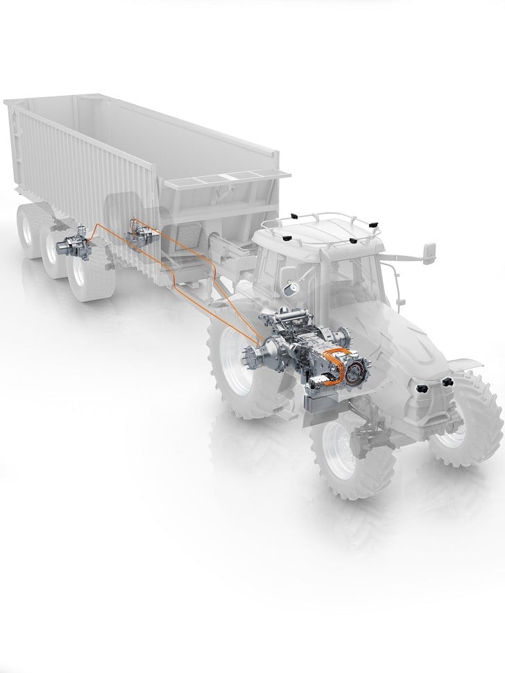 The ZF Innovation Tractor demonstrates how automated driving functions and driveline electrification make tractor operations faster, more efficient and safer.