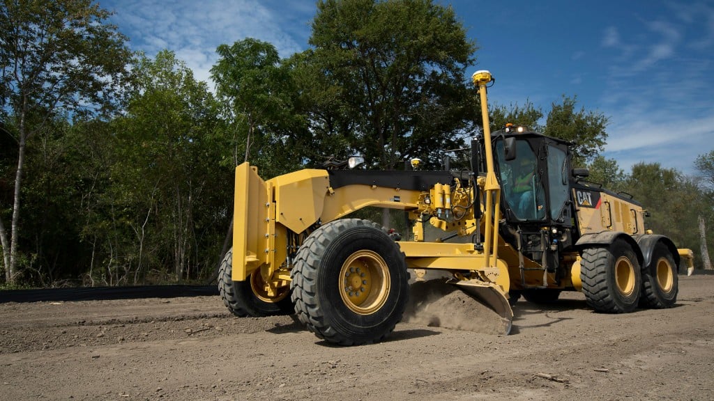 The Cat 14M3 motor grader has a load-sensing system and advanced electrohydraulics that gives operators superior implement control and hydraulic performance.