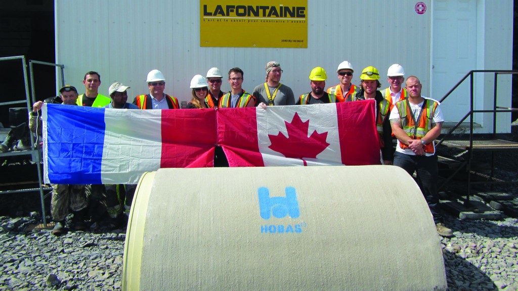 Company representatives show their support at the site of the project. Company representatives show their support at the site of the project.