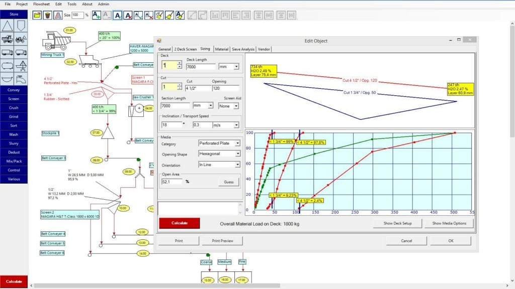 Developed by Haver & Boecker engineers, NIAflow simulation software helps producers optimize quarry and mine operations by diagramming plant flow, machine placement, input, output and more.