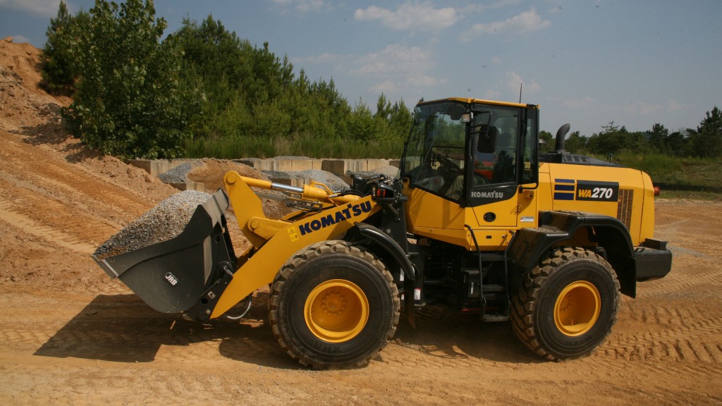 The WA270-8 wheel loader features a powerful 149-hp Tier 4 Final engine. The WA270-8 wheel loader features a powerful 149-hp Tier 4 Final engine.