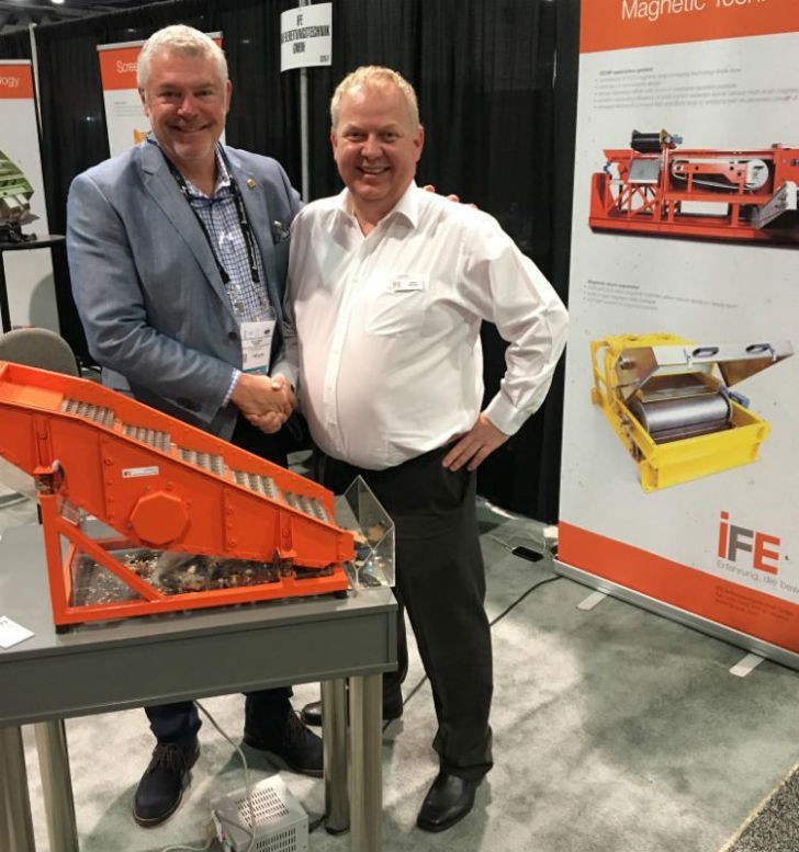 Roland Zimmer (CEO Zimmer America Recycling Solutions) and  Helmut Troebinger (Head of Project Mngmt, Sales, Marketing) at WasteExpo 2016
