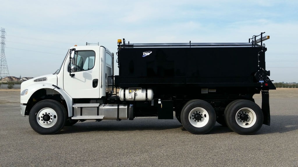 The B10 fully equipped patcher mounted on a conventional cab.