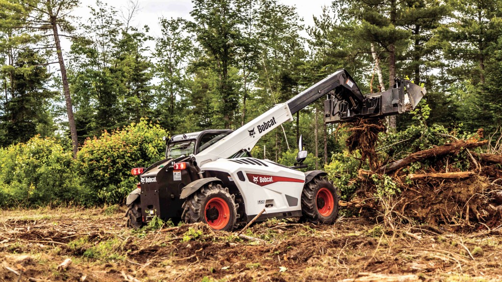 The V519 VersaHANDLER telescopic tool carrier commonly known as a telehandler, delivers many of the same functions of a wheel loader, an attachment carrier and a rough-terrain forklift.