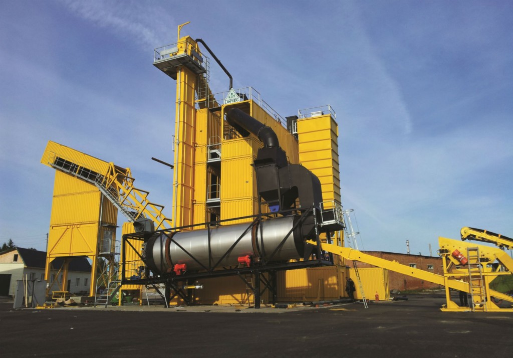 Lintec containerized asphalt batch plants ideal for projects that require the plant to be moved