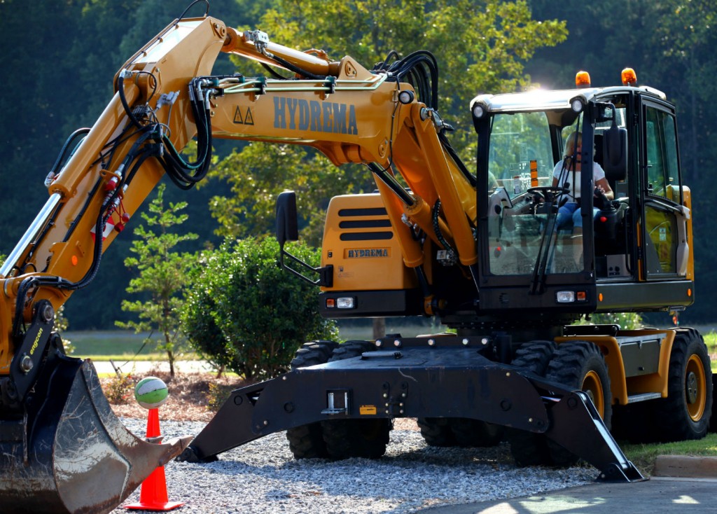 Attendees participated in an excavator rodeo.