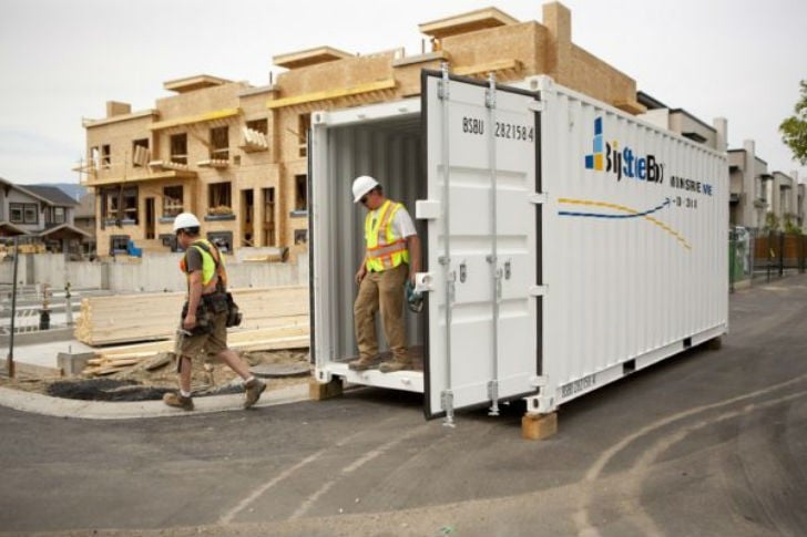 BigSteelBox being used on a residential construction site.