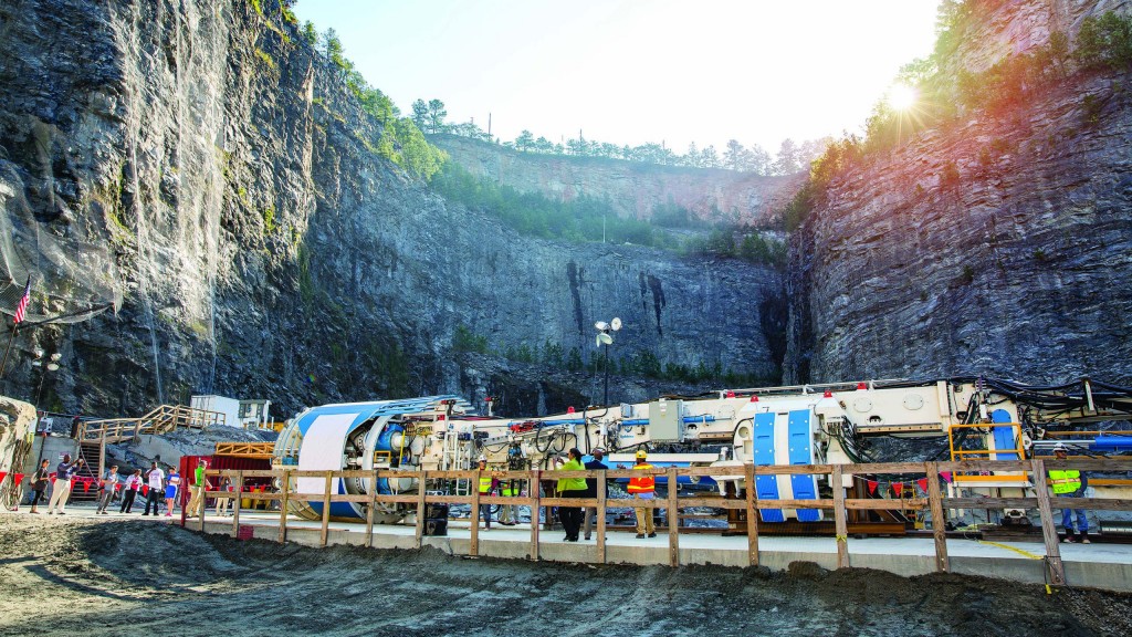 The Robbins Main Beam TBM, dubbed “Driller Mike”, was launched on Atlanta, Georgia, USA’s Bellwood Tunnel in October 2016. The Robbins Main Beam TBM, dubbed “Driller Mike”, was launched on Atlanta, Georgia, USA’s Bellwood Tunnel in October 2016.