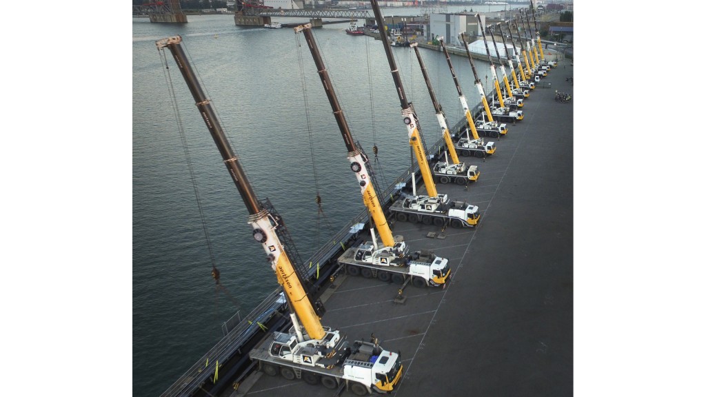 14 cranes handle pipeline lift in Belgium