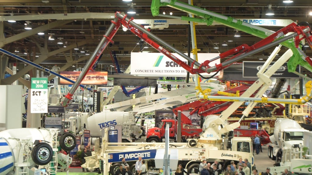 A scene from World of Concrete 2016. The 2017 event wrapped up January 20 and drew more than 50,000 people.