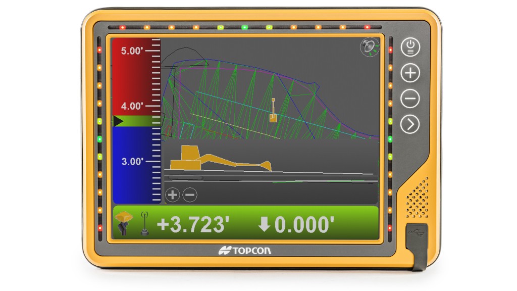 Topcon introduces new 10-inch touchscreen display for construction machine control