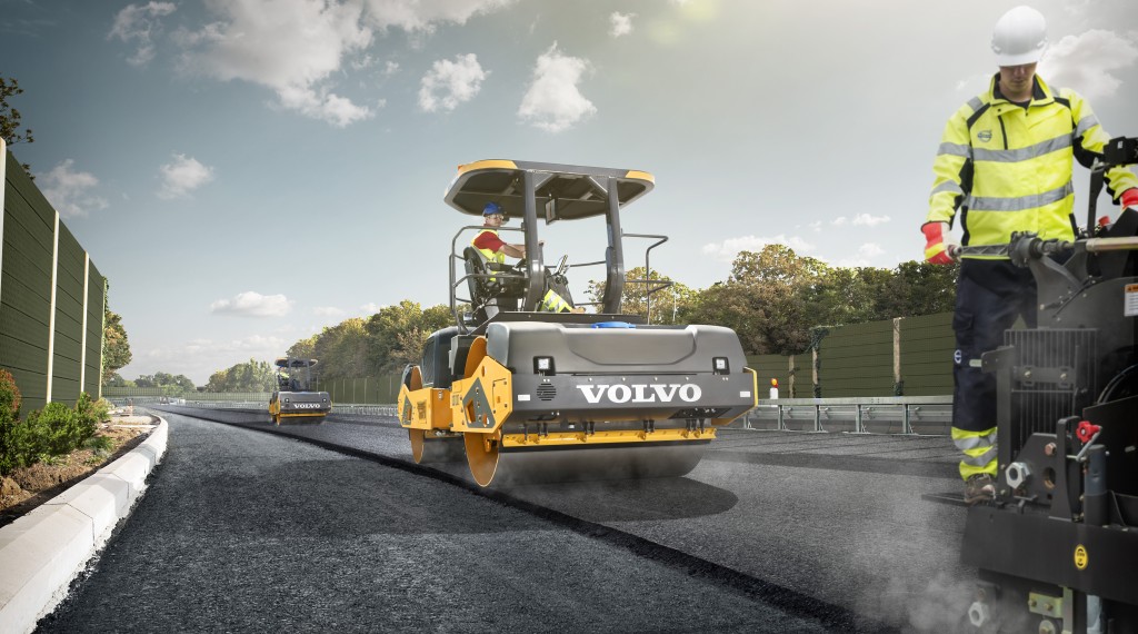 Volvo debuts new double drum asphalt compactors 