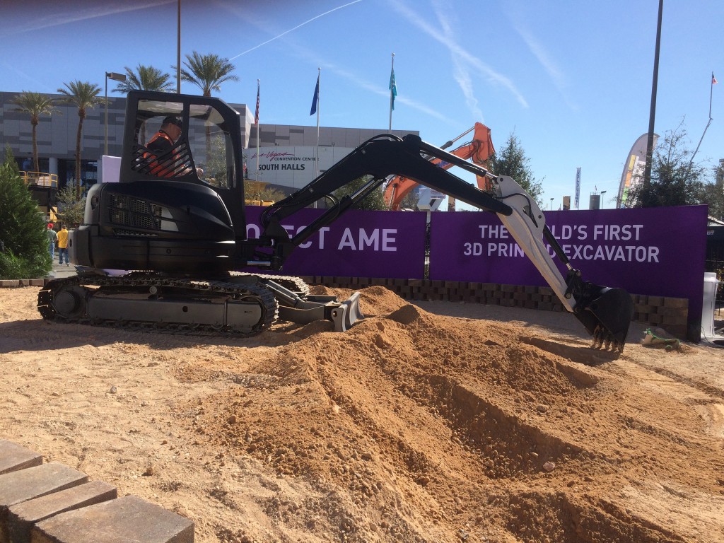 Tech Experience brings first 3D-printed excavator to CONEXPO