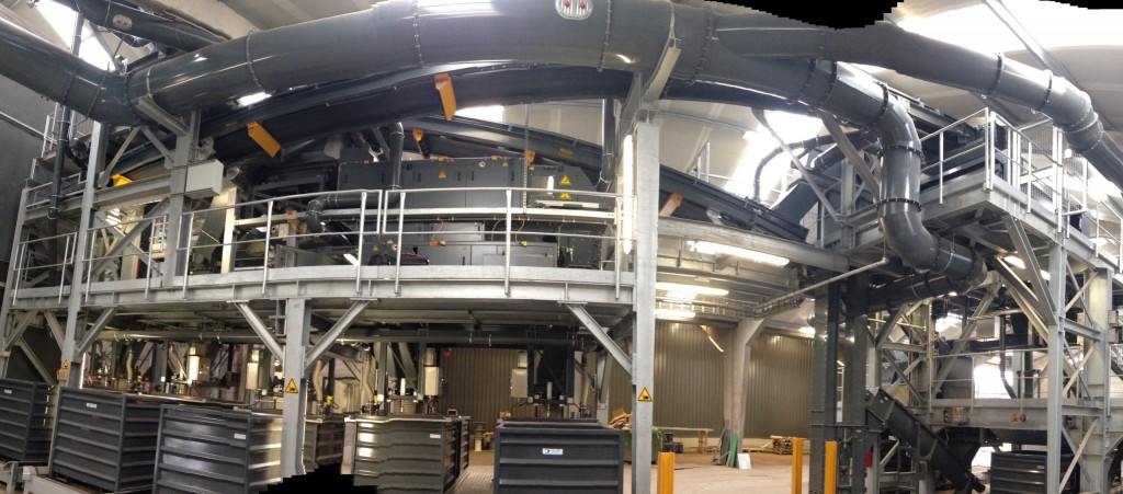 At Galloo, the recycling system is arranged in a cascade for integration into a combined facility.