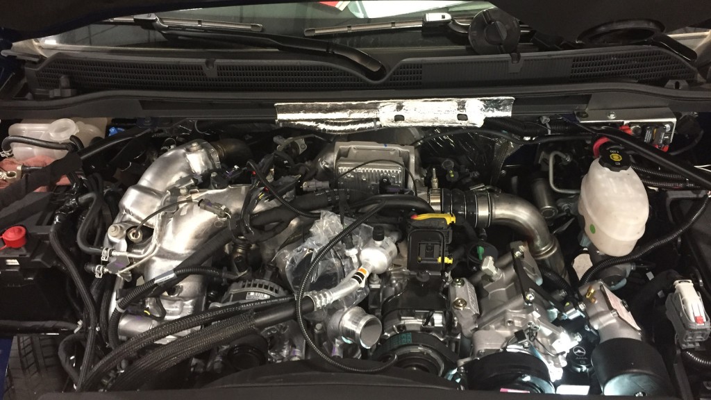 Underhood air compressor system designed for GMC's 2017 Duramax Diesel