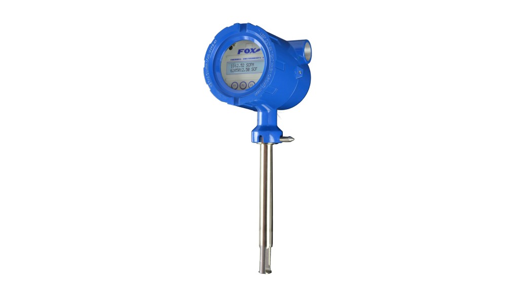 Thermal mass flow meter with robust design