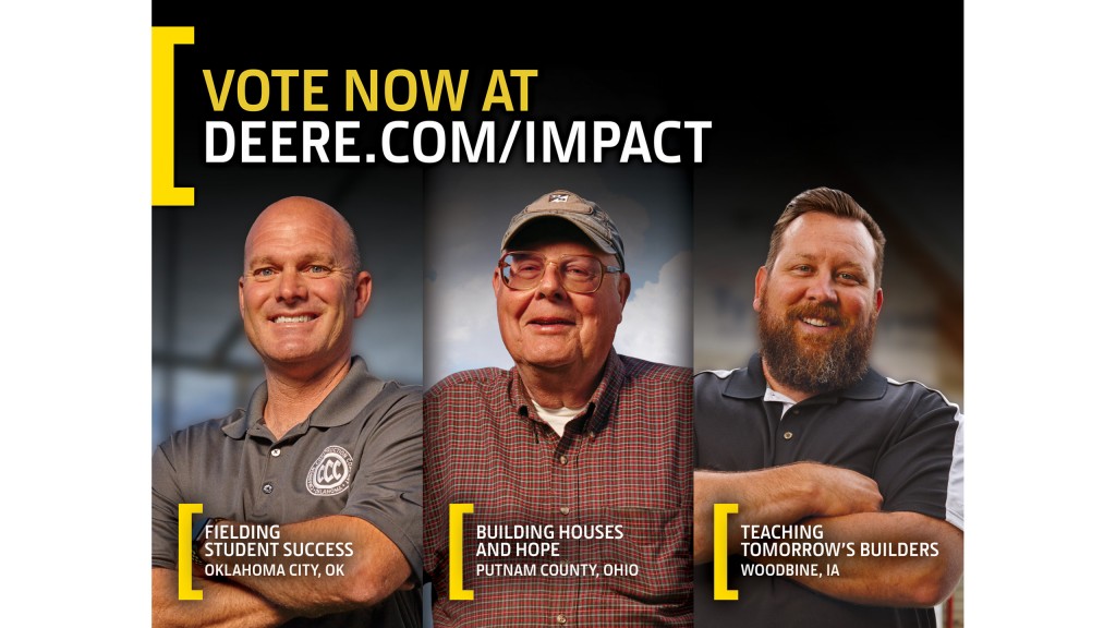 Finalists selected for Deere "Small Machines. Big Impact." contest
