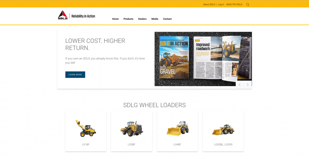 SDLG launches new website for North America