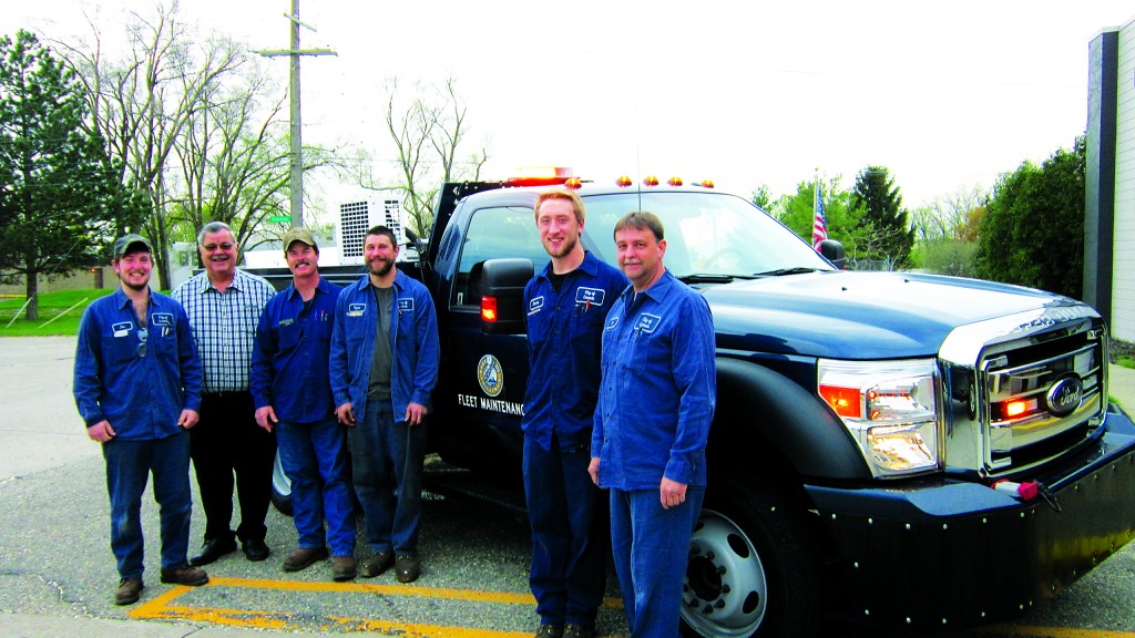 The public works crew is happy with their new VMAC UNDERHOOD air compressors which fit under the hood.