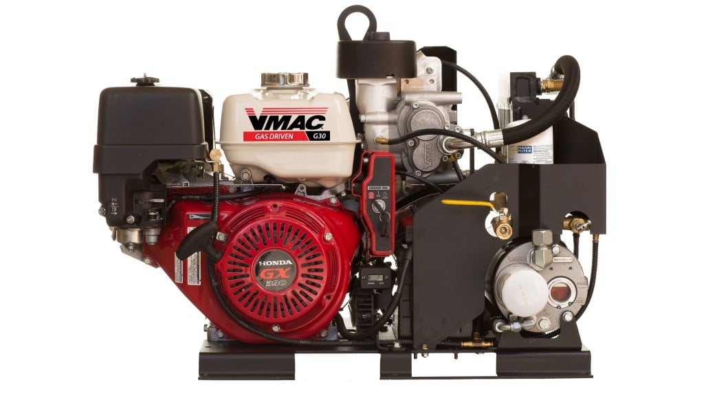 Gas engine driven air compressor now Honda powered