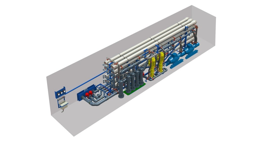 Petroleum refinery using mobile water units for desalination Petroleum refinery using mobile water units for desalination