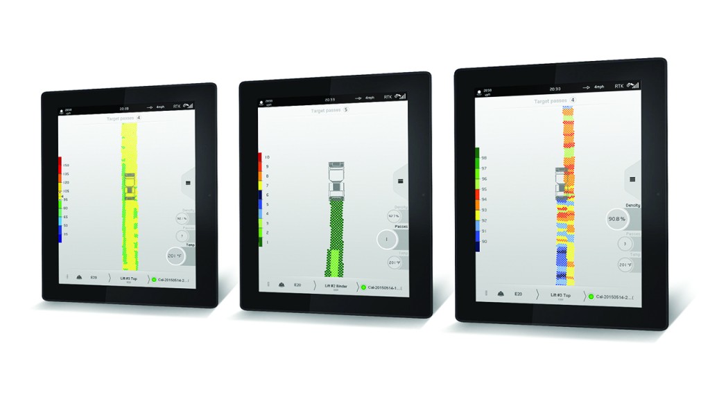 Real-time, visualized pass mapping and temperature mapping allow operators to ensure that they get 100 percent uniformity across the mat, avoiding over- or under-compaction, which is detrimental to road quality.