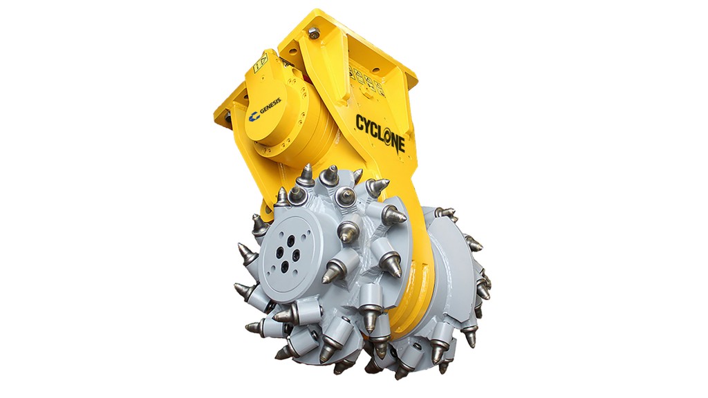 Cyclone rock and concrete grinder