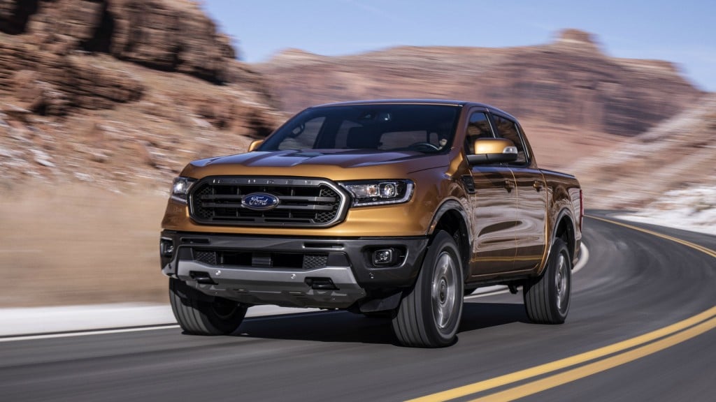 The 2019 Ford Ranger is a rugged mid-size pickup ideal for off-road use.