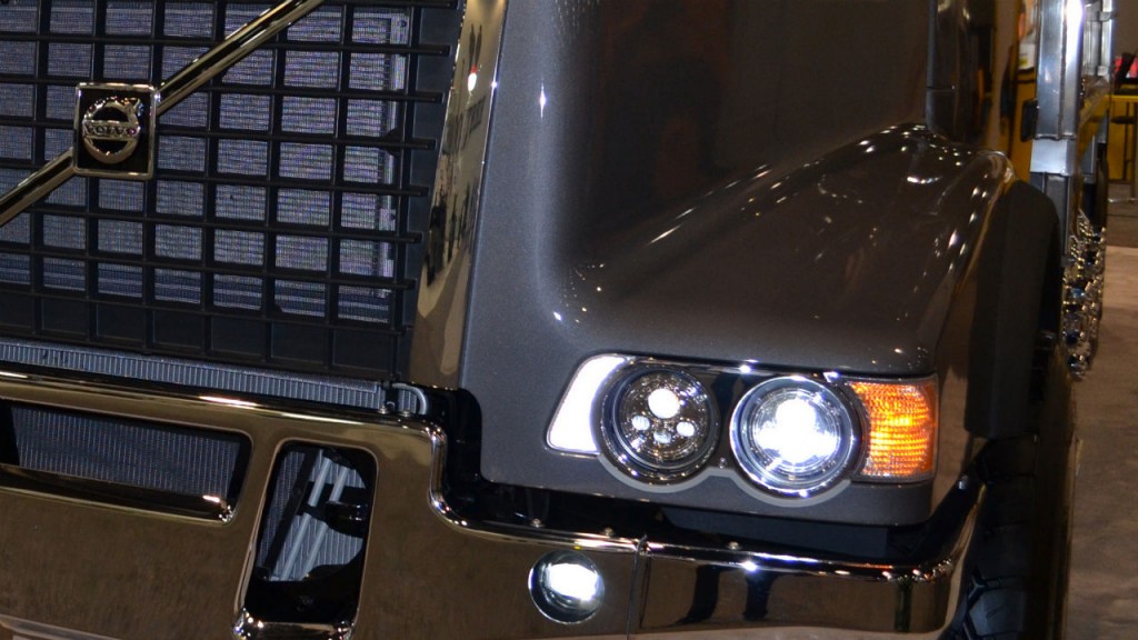 LED headlights are now standard on Volvo Trucks' VHD vocational trucks.