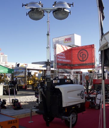 Chicago Pneumatic introduced the V4W light tower at World of Concrete.