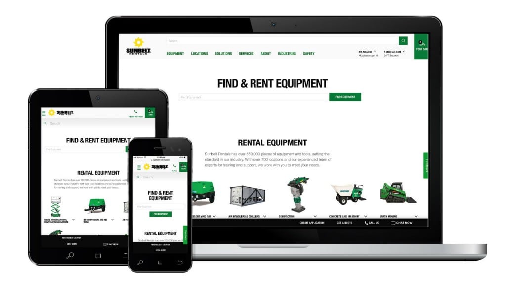Sunbelt Rentals launches new user-friendly website